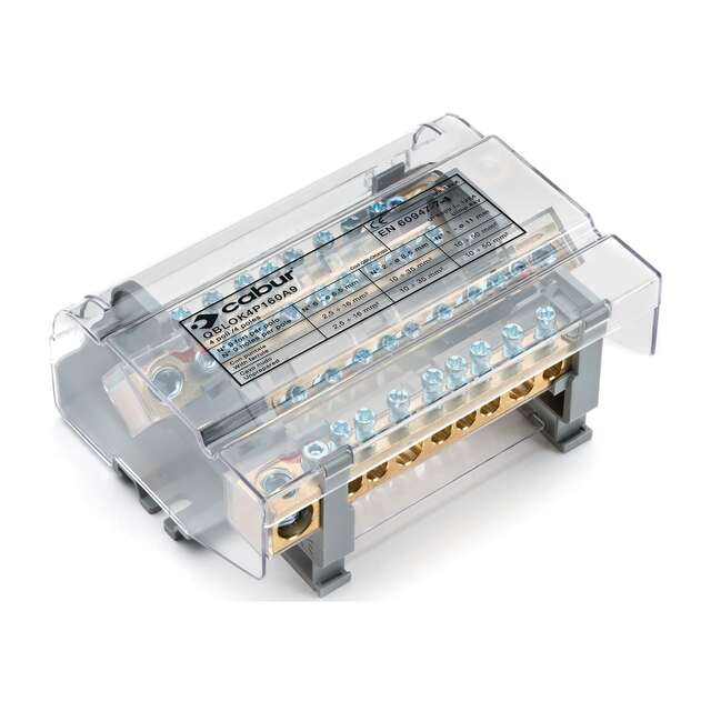 4-polig distribution block 160A, 9 ansl 