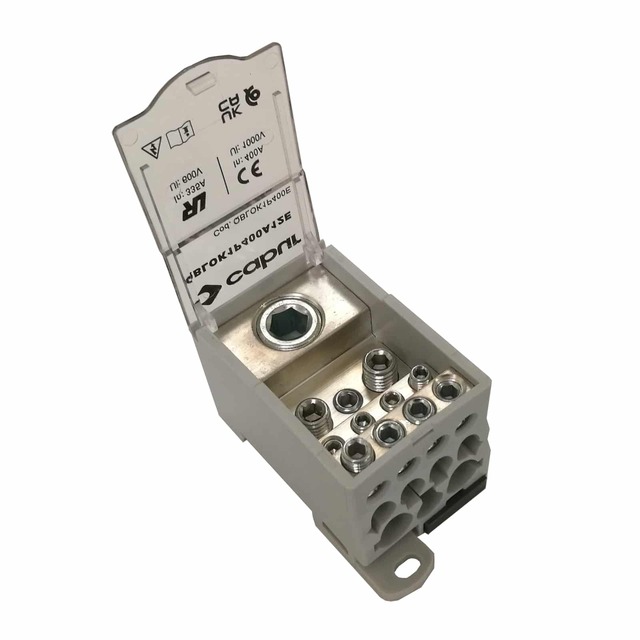 1-polig distribution block 500A, 12 ansl 