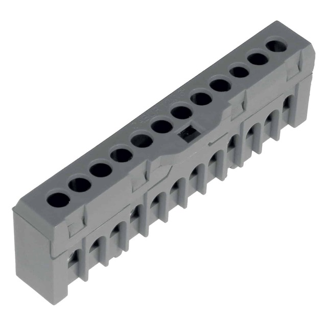 1-polig distribution block 12x10mm², grå 10-pack 