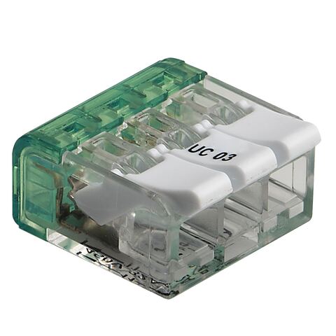 Kopplingsklämma, 3 polig, 4mm² 50-pack