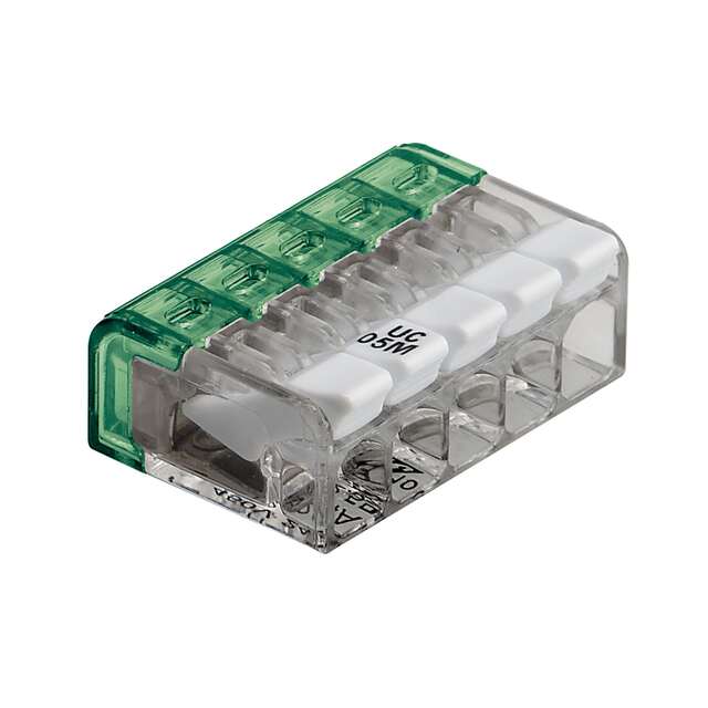 Kopplingsklämma, 5 polig, 2,5mm² 50-pack 
