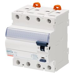 Jordfelsbrytare 4P 63A Typ A 300mA Vänster nolla 4M