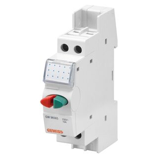 Tryckknapp dubbel grön/röd 16A 250V 1M