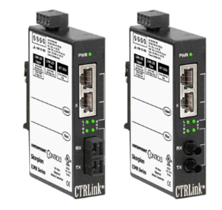 Ethernet Media Converter, 24VDC/AC 1x100TX + 1x100FX (mmST), DIN 