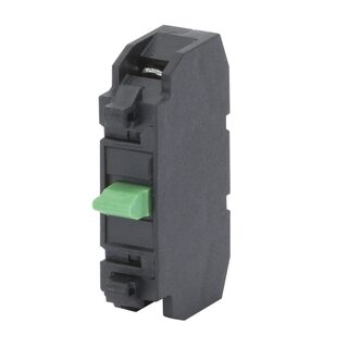Kontaktblock, 1 NO 10 A, 250 V, grön