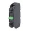Kontaktblock, 1 NO 10 A, 250 V, grön