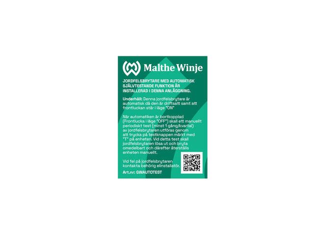 Självhäftande dekal till AutoTest Självhäftande dekal till AutoTest 