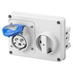 Horisontalt uttag-Utan botten-Utan s&#228;kri 2P+E 16A 200-250V - 50/60HZ 6H - IP44