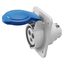 10&#176; vinklat uttag, ytmontering HP IP44/IP54 2P+E 32A 230V 6H
