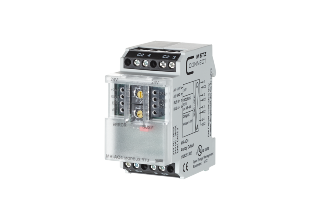 RIO, Modbus RTU, 4x Au, 0-10V, 24VAC/DC 