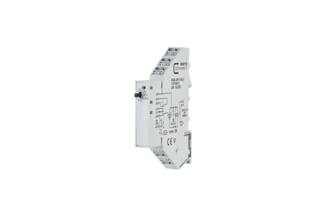 KRA-SR-F10/21, Digital Hand/Auto modul DIN, återkoppl., LED, 8A relä, 24VAC/DC 