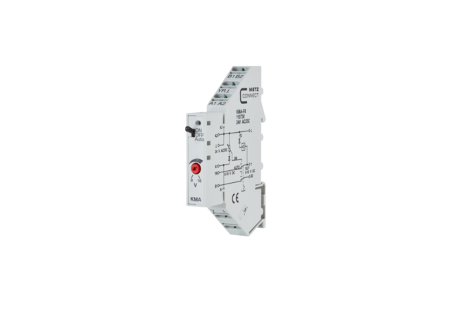 KMA-F8, Analog Hand/Auto modul, DIN LED, återföring , 24VAC/DC 0-10V 