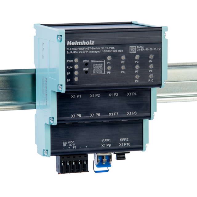 PROFINET-Switch FO 10-port,8x RJ45/2xSFP 