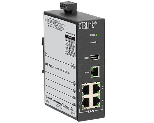 Ethernet IP Router med fyra portars switch 