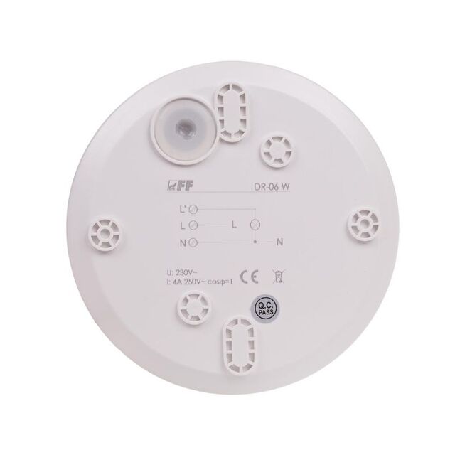 Rörelsesensor för takmontage Un=230V AC, P=1000W, 360° 