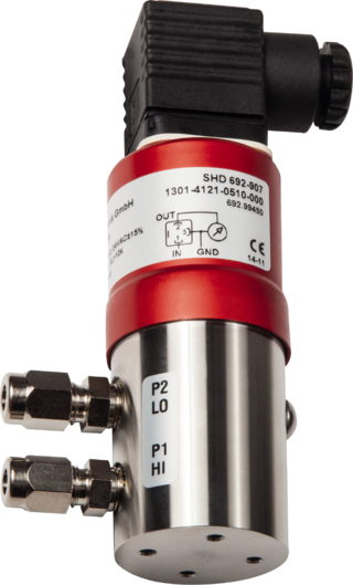 SHD 692-I-916 Difftryck givare gas/v&#228;tska 4-20mA 0-2,5 bar