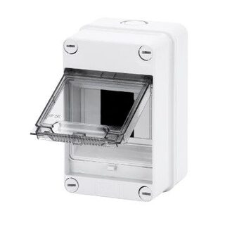 Normkapsling med transparent d&#246;rr 105x170x98, 4 Moduler, IP55, Gr&#229;