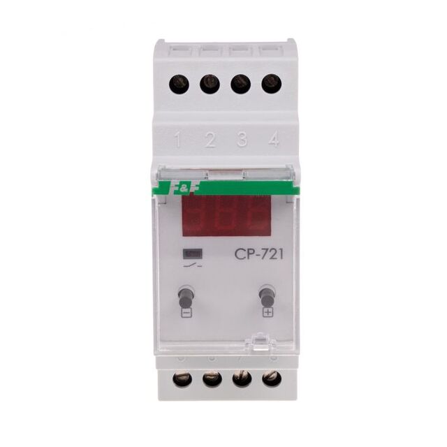 Programmerbar, enfas, Un=450V+N Imax=30A, 2 moduler 