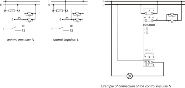 På/av, Un=230V eller 24V AC/DC, I=16A Kontakt 1NC, skruvanslutning, 1 modul 