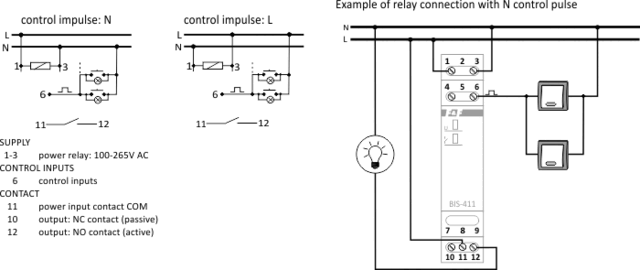 På/av, Un=230V eller 24V AC/DC, I=16A InRush(160A/20ms), kont 1NC, skruv, 1mod 