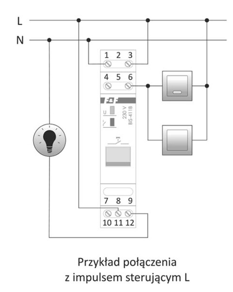 På/av, Un=230V eller 24V AC/DC, I=16A Kont 1NO/NC, skruv, 1 modul med knapp 