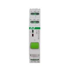 På/av, Un=230V eller 24V AC/DC, I=16A Kont 1NO/NC, skruv, 1 modul med knapp