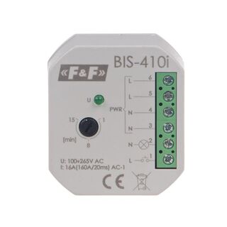 Med tidur, Un=230V, I=16A InRush 160A/20msKont 1NO, för inf i appdosa Ø60