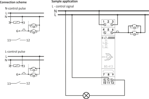 På/av, Un=230V, I=16A InRush(160A/20ms) Kontakt 1NC, skruvanslutning, 1 modul 