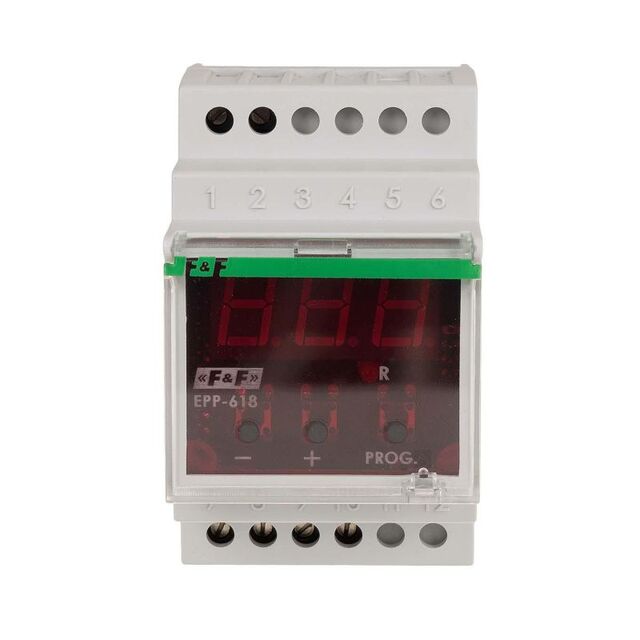 Prog. pulsräknarrelä max 16A/250VAC LED-disp; direkt mät 50A, 1x NO/NC 