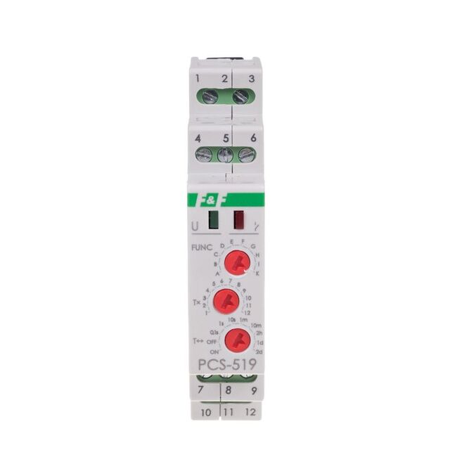 Dubbel 12V-sensorstyrning 10-funktioner, 2P, 2x8A, 230/24V 