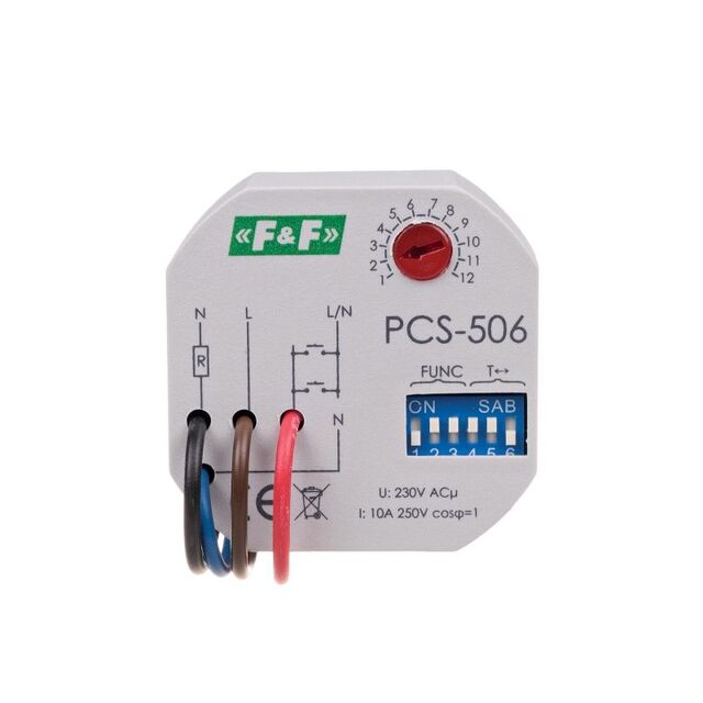 Sensorstyrmodul 8-funktioner, 1NO, 230V, infälld 