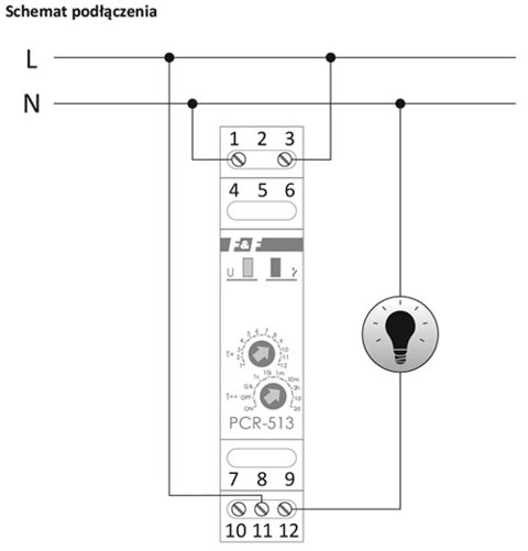 Relämodul, 16-kanalig Fördröjd tillslag, 230V, 16A, 1 mod 