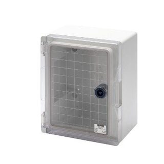 Vattentätt skåp, IP55 med transp dörr 200x254x135 
