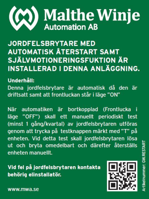 Självhäftande dekal till ReStart Självhäftande dekal till ReStart