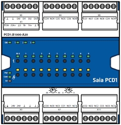 PCD1.B1000-A20 - E-Line RIO 4 Digitala Ing&#229;ngar, 6 Digitala Utg&#229;ngar