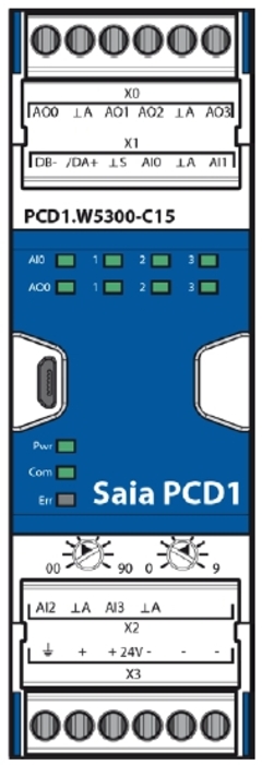 PCD1.W5300-C15 - E-Line Programmerbar 4 Analoga Ing&#229;ngar, 4 Analoga Utg&#229;ngar