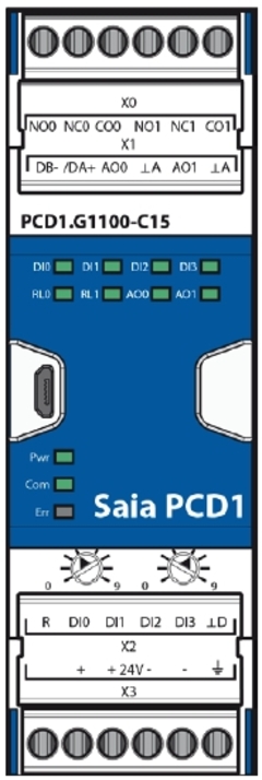 PCD1.G1100-C15 - E-Line Programmerbar 4 Digital In, 2 Digital Ut, 2 Analog Ut