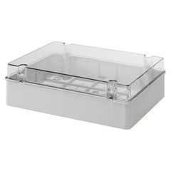 APP L&#197;DA 380X300X120 IP56 Kopplingsl&#229;da transparent skruvlock