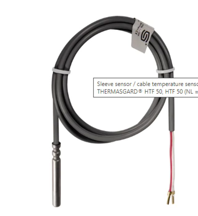 HTF50 Pt1000 Silikon 3M Hylssensor/kabeltempsensor, Pt1000 