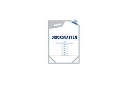 Vattenp&#229;se 10L, (200st pr. krt) &quot;Dricksvatten&quot;